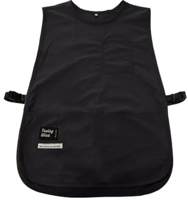 MARCBUSE Spritzwassergeschützte Schürze für Damen, koreanisch, einfarbig, Nylon, Weste, ärmellos, für Kaffee, Friseure, Shop, Arbeit