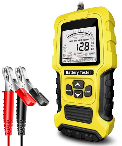 kosingna Internal Resistance Tester 12Volt/24Volt Intelligent Car Motorcycle Battery Tester Portable Digital Display Battery Test Device