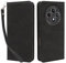 KQXG Case for Oppo Reno 12 FS/Reno 12F 5G - Premium Synthetic Leather Wallet Cover, Magnetic Flip Card Slots, Foldable Kickstand, Shockproof Protection -Black