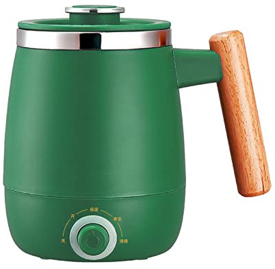 RBUDSPOLF Bouilloire À Eau Chaude Voyage Mini Bouilloire Portable Chargement Usb, Ébullition Rapide Idéale Pour La Randonnée, Le Camping Et L'Intérieur, Chauffage À Ébullition Rapide, 0,4 L/Green
