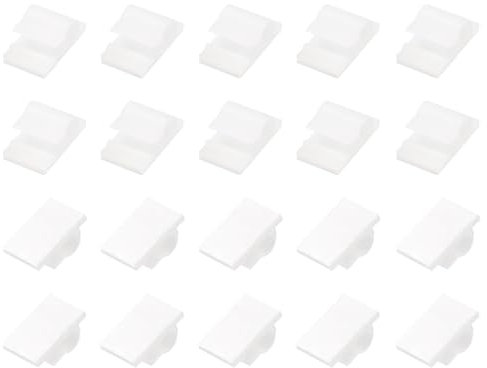 QUARKZMAN 100 Stück Selbstklebende Kabelclips Weiß Kabelclip Draht Halter Organizer Wand Kabelmanagement Kabelorganisation für Zuhause Schreibtisch Wand Kabelbündel