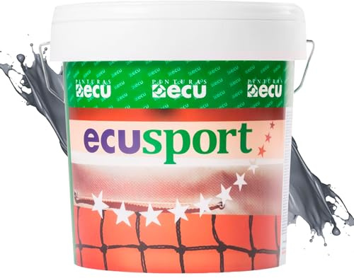 PINTURAS ECU - Pintura Suelos, Garajes y Pavimentos Deportivos en general - 15L - Acabado Mate - Protege y decora las superficies de hormigón, cemento y asfalto (Gris, 15 Litros)