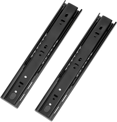 Glissiere pour Tiroir Robustes Avec Fermeture Amortie, Coulisse Tiroir Montage Latéral 250 300 350 400 450 500 550 600mm, Capacité de Charge Jusqu'à 45 KG avec Roulements à Billes, 1 Paire