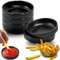 ClcIosis 6 cuencos para servir, cuencos para aperitivos, salsa de soja, cuencos para salsas, salsas, condimentos, aperitivos (negro mate)