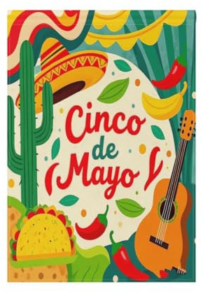 Drapeau Mexique Cinco De Mayo Décor Maison Drapeau Double Face Jardin Vacances Cour Décoration Bienvenue 71 x 101 cm