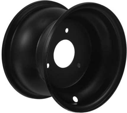 PRETYZOOM Schwarze Atv Ersatzfelge aus Eisen mit 3 Löchern 16x8-7 Zoll Starke Zuverlässigkeit und Stabilität für Go Kart und Strand Atv