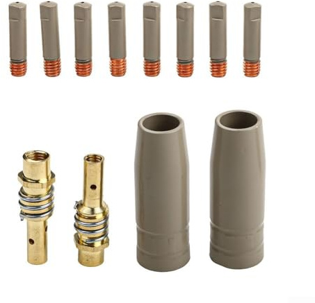Sileduove 15AK MIG Lot de 12 buses de protection anti-adhésives avec embouts de contact de 0,8 mm pour soudage au gaz