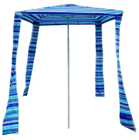 RTVGNSZSJL Beach Cabana Tenda da Spiaggia 1.8m 2m Ombrellone da Spiaggia Portatile con Tendina Laterale, Ombrellone Esterno per Campeggio, Cortile, Picnic(Blue A-1.8m/6ft)