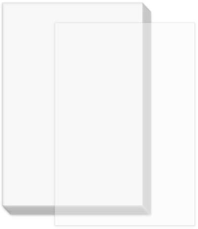 APXEL Transparentpapier A4, 50 Blatt Pauspapier Weiß, 63 g/m² Tracing Paper Durchsichtige Papier Bastelpapier Architektenpapier für Skizzieren DIY-Karten Verpacken Zeichnen（21 cmx 29.5 cm）
