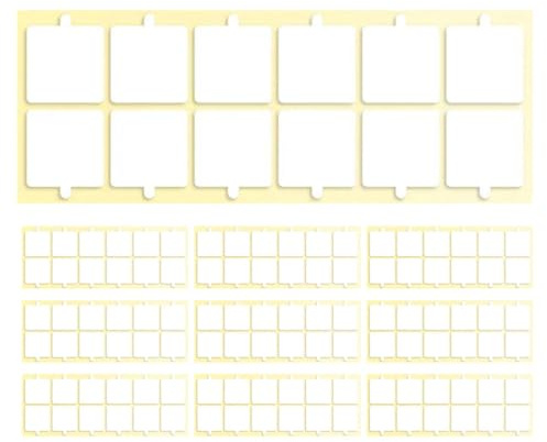 COOPHYA Nastro Biadesivo Trasparente in Schiuma Acustica 35x35 Mm Set 10 Fogli per Pannelli Fonoassorbenti Adesivo Rimovibile per Montaggio Pareti Insonorizzate Fai da Te