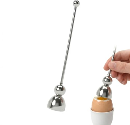 Stainless Steel Egg Cracker Topper, Egg Shell Remover and Opener Tool for Soft and Hard Boiled Eggs, Kitchen Gadget Eggshell Cutter