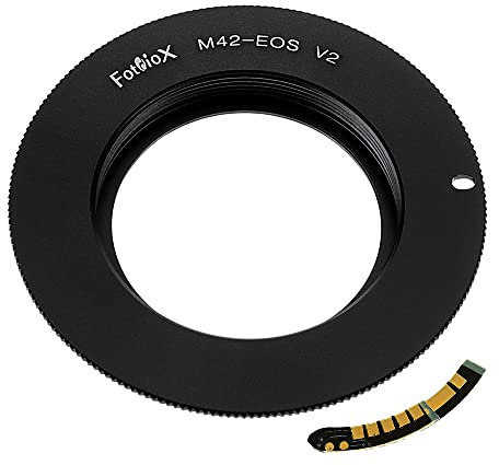 Fotodiox Lens Mount Adapter Compatible with M42 Type 2 Screw Mount SLR Lens on Canon EOS (EF, EF-S) Mount D/SLR Camera Body - with Gen10 Focus Confirmation Chip