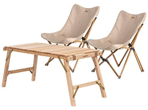 MNSSRN Faltender Camping-Tisch, Massivholztisch im Freien, tragbarer Klapptisch, Auto im Freien Camping Picknicktisch, Massivholzmaterial, stabile Struktur Klapptisch,A