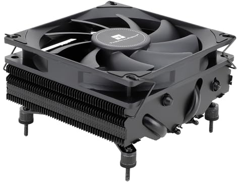 TR AXP90 X47 Noir Low Profile CPU Cooler, avec ventilateur PWM TL-9015 92mm, ventilateur ITX CPU Cooler, hauteur 47mm, pour AMD AM4 AM5/Intel 1150/1151/1155/1156/1200/1700(AXP90 X47 BLACK)