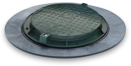 Varile 1200mm XXXL Schachtabdeckung aus Kunststoff I universal Gullydeckel I Zisternendeckel (Grün)