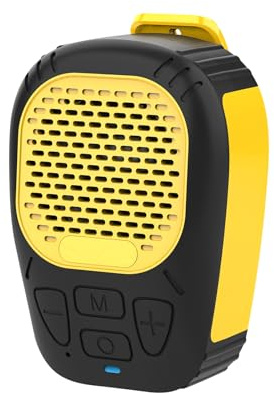 SWTHM Clip-on Wireless Bluetooth Speaker, Wearable Mini Bluetooth Speaker with Magnetic Mount IP67 Waterproof 600mAh Battery Small Speaker for Outdoor Running Hiking Riding