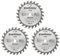 Enventor 3PCS 24T TCT Hoja de Sierra Circular, 115mm x 9.5mm, Punta de Carburo de Tungsteno, Hoja de Mini Sierra Circular para Madera, Compatible con Enventor 76604L