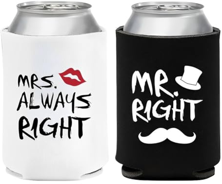 Fundas enfriadoras de latas de cerveza – Divertidas envolturas de neopreno para parejas, fundas aisladas para botellas, agarre antideslizante suave, soportes para bebidas, fundas reutilizables para