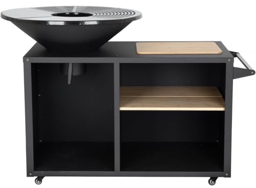 Barbecue plancha brasero à charbon et bois Maréchal - Ø 81 cm - Noir