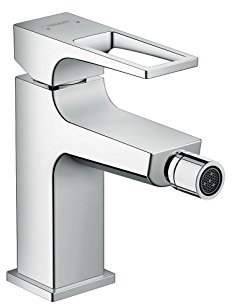 hansgrohe Metropol Einhebel-Bidetarmatur, mit Push-Open Ablaufgarnitur, Chrom