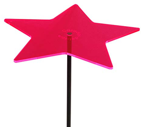 Cazador-del-sol ® - das Original | Stern | Sonnenfänger-Stern rot | Durchmesser 20 cm | Höhe 120 cm