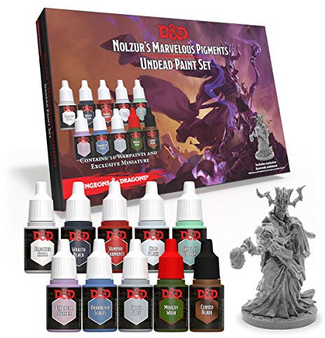 The Army Painter D&D: Undead Paint Set - Nolzur's Marvelous Pigments Miniature Painting Kit with Acererak Miniature