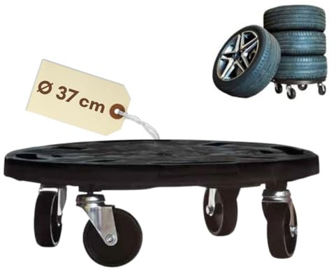 GarPet Transportroller Rollbrett Transportrollen Rollbrett Werkstatt Pflanzen Rollbretter Transport Möbelrollen flach Pflanzenroller rund Transporthilfe mit Rollen 40