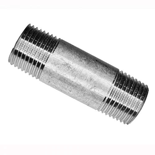 Rohrdoppelnippel 2 x 1000 mm verzinkt - Fitting aus Stahlrohr verzinkt mit zwei Außengewinden zum schnellen Verbinden von Fittings und Armaturen ohne Gewindeschneiden