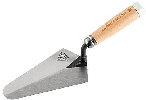 Bellota TRF42HPB Pro - Cazzuola da muratura con manico in legno di faggio, PEFC con tasselli per muratura e piastrelle, 190 mm