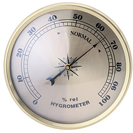 LICHENGTAI Hygrometer Analog Luftfeuchtigkeit, Hygrometer Innen Analog, Zimmerthermometer und Luftfeuchtigkeitsmessgerät, Glockenthermometer für zu Hause oder im Büro