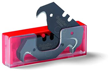 Samurai Black Hook Hakenklingen 10 Stück im Sicherheitsspender für Cutter Teppichmesser schwarz sehr scharf und langlebig aus Japanstahl