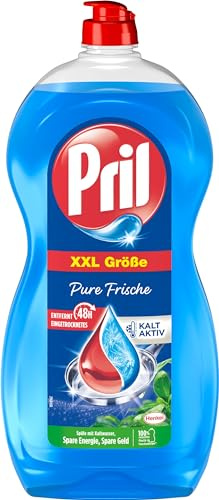 Pril Original Pure Frische (1,2L), Handgeschirrspülmittel mit höchster Fettlösekraft, für sauberes Geschirr auch in kaltem Wasser