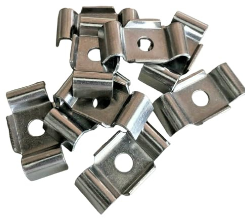 10 Stck. Edelstahl Schmetterlings Halter für Doppelstabmatten