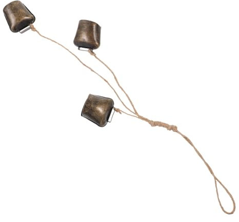 TOPPERFUN Metall Kuhglocke Windspiel Außen Hängend Wandglocke Pendent Vintage Weihnachtsdeko-Glocken Dekorativ Aus Eisen Für Zuhause Garten Schmuck