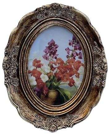 Gralara Oval Photo Frame 4x5inch Old Fashioned for Housewarming Parties Versatile