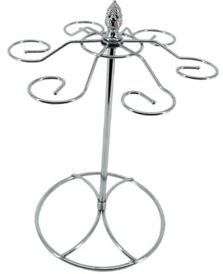 UTHCLO Creative Silver Wine Glass Holder Upside-down Goblet Hanging Rack Wine Glass Stand Suitable for Restaurant and Home Bar Storage