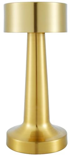 Cordless Table Lamp Portable Cordless LED Desk Light Rechargeable Touch Control Night Light with 3 Color Dimming Metal Eye-Protection Bedside Table Lamp for for Restaurant Bar Hallway Bedroom