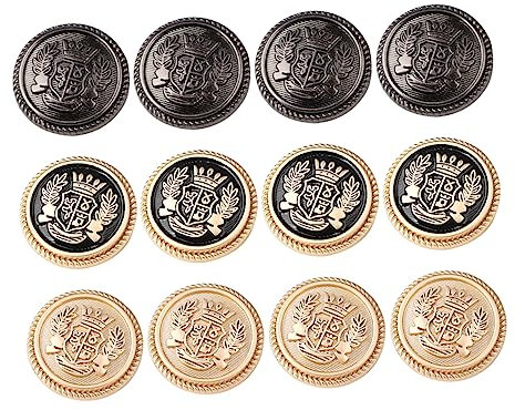 KONTONTY 60 Stück Nähknöpfe Weizenmetallknöpfe Vintage-legierungsknöpfe Anzugknöpfe Blazerschnallen Pulloverknöpfe