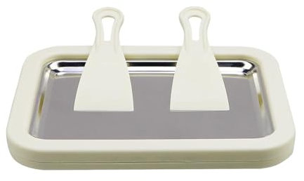 HOMEDEK Edelstahl-Joghurtbereiter zum Gefrieren, Instant-Joghurtmaschine zum Rollen Von EIS mit 2 Spachteln, Eiscreme-Fruchtsorbet, Weiß