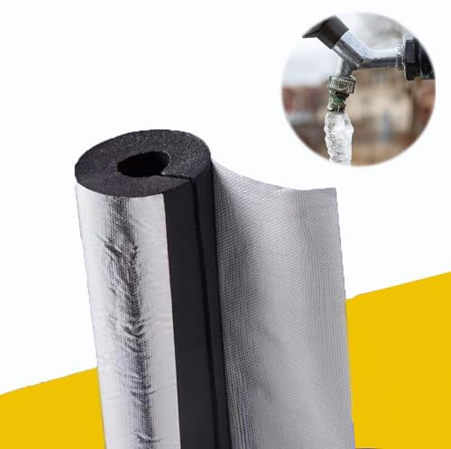 Outdoor Antifreeze Insulation Pipe, Self-Adhesive Foam Insulation Lagging Waterproof Pipe Cover 950mm Length,Antifreeze Pipe Insulation Tubing 15mm/20mm/30mm Wall Thickness(ID89 x 20mm-L0.95m)