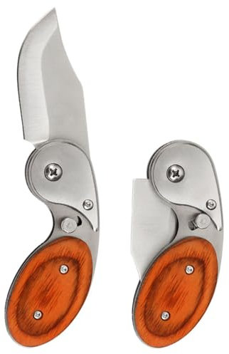 CVFRTT 2 Stück Kleine Klappmesser, Mini-Taschenmesser, Outdoor-Komfort-Klappmesser, Messer Mit Edelstahlklinge, Scharfe Werkzeuge