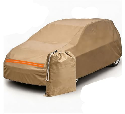 SUV Autoabdeckung Wasserdicht Vollgarage Autoplane Auto Abdeckplane Auto Garage Wetterfest 100% Wasserdicht Autoplane für Audi Q7 Q8,BMW X5, Benz GLE,Porsche Cayenne,Land Rover Discovery,Volvo XC90
