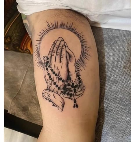 2Pcs Herbal Temporary Tattoos Stickers Fake Tattoos Praying Buddha Light Juice Women And Men Semi-Permanent Non-Reflective Waterproof Lasting 2 Weeks