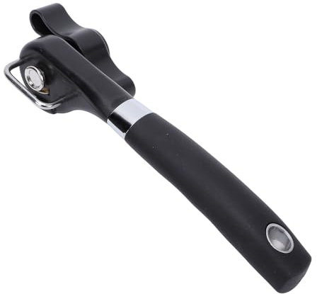Nikou Abrelatas manual, mango ergonómico antideslizante, diseño de mano de acero inoxidable, abrelatas seguro con bordes lisos, adecuado para uso en cocina
