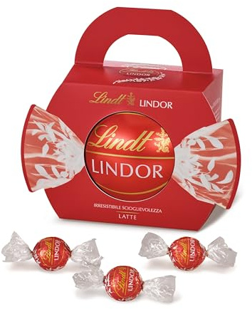 Lindt LINDOR Maxi LINDOR Cioccolato al Latte, Confezione regalo cioccolatini 200 g