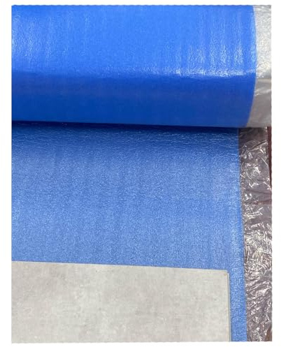 Blue Combat Plus Laminatunterlage, 2 mm, Akustikunterlage für Holz- oder Laminatböden, Barriere, plus Unterlage, Komfort, doppelte feuchtigkeitsbeständige Membran (27,9 m²)