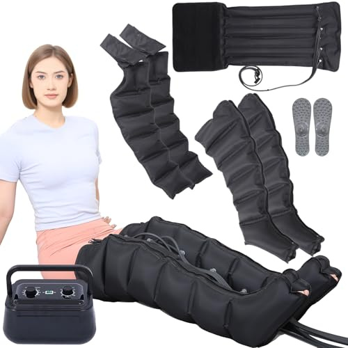 Pressoterapia Linfodrenaggio Per Casa | Macchinario Pressoterapia Professionale Gambe E Addome Braccia Glutei, Massaggio Linfodrenante Apparecchio Pressoterapia 6 Camere D'aria, Pression Réglable