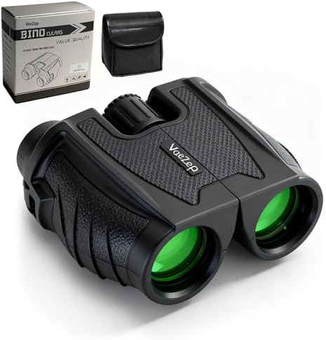 VaeZep Premium 12x25 Fernglas – Kompakt, wasserdicht & Mehrfachbeschichtete Optik für Erwachsene & Kinder | Nachtsicht & HD-Klarheit, Ideal für Outdoor-Aktivitäten, Wandern & Vogelbeobachtung