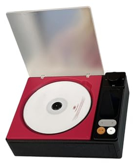 Lettore musicale HiFi portatile con supporti multiformato e altoparlanti incorporati, design in ABS durevole, per viaggi, casa, ufficio, lettore CD vintage con ABS