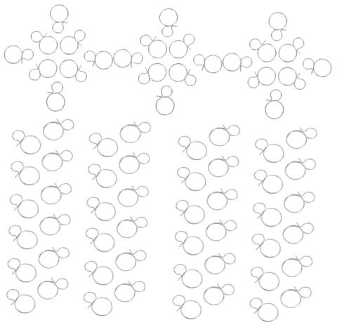 SEWOART 100pcs Stainless Steel Figure Crystal Lamp Hook Pins Pendant Light Connectors for Ceiling Lights Suncatcher Ornament Hangers and Chandelier Bead Fastening Clips for Home and